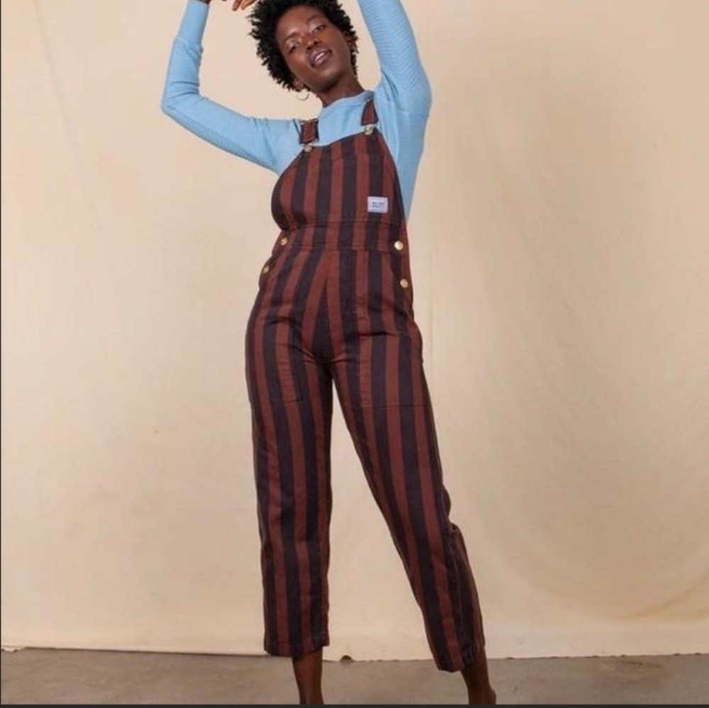 Big bud press overalls - black and brown stripe